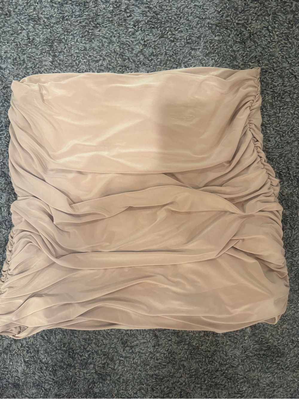 Forever 21 Ruched Mini Skirt in Nude sz M
